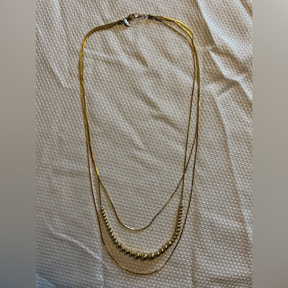 Layered gold necklace